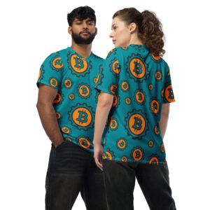 Bitcoin Pattern Recycled unisex sports jersey - Image 3
