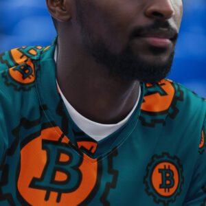 Bitcoin Pattern Recycled unisex sports jersey - Image 4